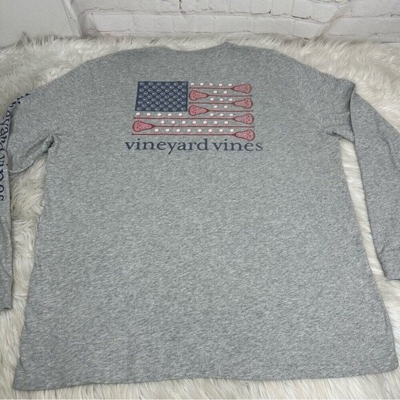 Vineyard Vines Men’s Gray Oversized Crew Neck Long Sleeve Athleisure Tee XL/C51 - Picture 4 of 11